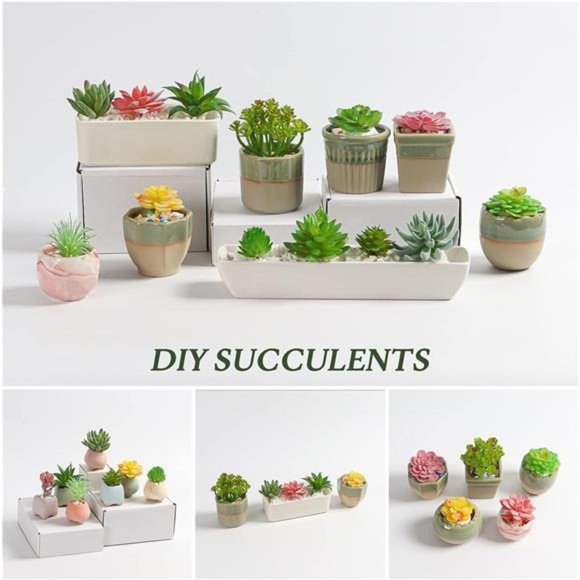 Fake Succulents Plants Artificial, 17 PCS Faux Suculentas Unpotted, Assorted - Picture 2 of 6